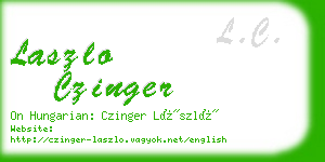 laszlo czinger business card
